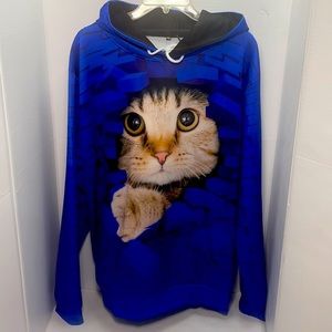 Cat Hoodie - Breaking through wall (Unisex XL)
